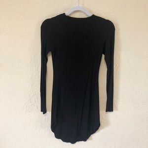 Black long sleeve mini dress